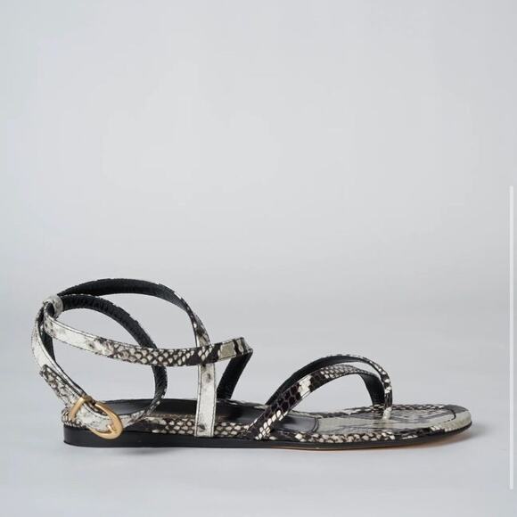 Marion Parke Natural Python Harvey Gladiator Sandals NWB - Picture 3 of 10